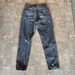 American Eagle Faded Black Distressed Denim Mom Jean Size 0 Regular Photo 2