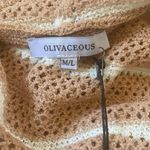 Olivaceous size M/L sleeveless hooded dusty rose and white striped coverup Photo 6