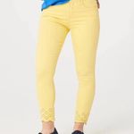 7 For All Mankind Jen7 by Ankle Jeans Eyelet Hem Marigold NWT A376149 Size 14 Photo 0