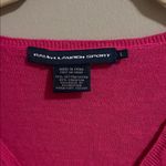 Ralph Lauren  Sport Vibrant Pink Knit V Neck Sweater Photo 1