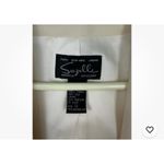 VTG Suzelle 100% Silk Ivory Oversized Boyfriend Blazer Embroidered‎ Jacket Sz 12 Photo 5