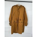 ZARA  Cotton Oversized Drawstring Trench Coat‎ Women XS Camel Brown Granolagirl Photo 1