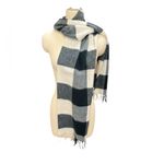 Abercrombie & Fitch Abercrombie Fitch Plaid Buffalo Check Scarf Fringe Wool Blend Women's Photo 1