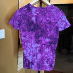 Lands' End  Women's Short Sleeve Shaped Cotton Rib Crewneck Tee Purple Size XS Photo 5