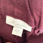 J.Jill  Women’s Large Maroon Linen Stretch Pull on Pants Photo 1