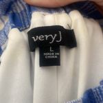 Very J  Blue and white plaid stripped dress Photo 2