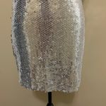 XOXO Silver Sequin Bodycon Small Dress Photo 7