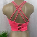 Savvi Hot Pink Strappy Back Cropped Athletic Sport Bra Top New S Photo 2