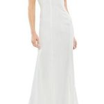 Mac Duggal  49093 White Crystal Neck Sleeveless Formal Trumpet Gown Size 12 NWT Photo 0