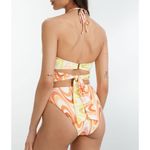 BECCA by Rebecca virtue Becca Margot Whirlpool Print Halter One Piece O-Ring Cut Out Swimsuit Size M Photo 2