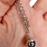 Sterling Silver S76 925 Stamped Volleyball Charm Oval Curb Link Chain Bracelet Photo 8