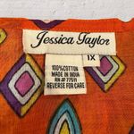 Jessica Taylor Vintage Paisley Tunic Dress Boho Embellished Lace Up Asymmetrical Whimsical 1X Photo 6