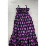 Free People  Leanna Dress Womens M Black‎ Purple Bandeau Summer Boho Empire Photo 14