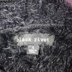 Black Rivet πΊπΈ Black River Furry Cardigan with Fur Collar Photo 5