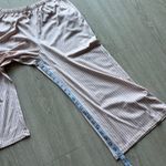 Uniqlo Pajama Pants Womens Medium Cropped Pink White Striped Photo 5