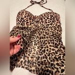 Kona Sol  tankini swim top - leopard animal print - brown tan black - Medium Photo 4