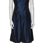 Max Mara Scoop Neck Knee-Length Dress Blue Size 2 Photo 5