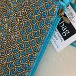 Bamboo Traders, NWT. Beaded aqua wristlet or‎ crossbody bag. Straps for both. Blue Photo 8