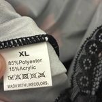 Black and Red Lips Lace Trimmed Women's Nightgown XL Photo 13