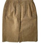 Vintage Womens Adolph Schuman for Lilli Ann Tan Ultra Suede Blazer Skirt Suit S Photo 4
