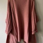 Topshop Pink Oversized Open Front Sweater Photo 3