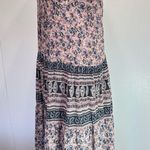 CHAPS Boho Dainty Floral and Paisley Tiered Cotton Sundress with Smocked Back Photo 5