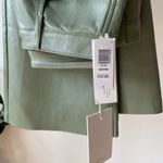 Wilfred Beatrix High Rise Flare Leather Pants size 12 bitter sage color Green Photo 2