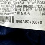 ZARA Flared Pants High Floral Stretch Elastic Waist Black Blue Small NWOT Photo 3