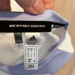 Adidas  primeblue size small lavender front longer white back cap sleeves GUC Photo 5