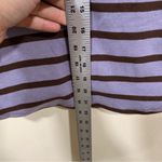 Maeve NWT  Half-Sleeve Henley Tee purple striped size Large antropologie Photo 9