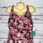 Sea & Sand Beachwear NWT Size 20W Pink Paisley Print Bathing Suit Tankini Top Photo 1