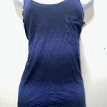 Theory  Black Navy Ombré Racerback‎ Chest Pocket Tank Top EUC Size S Photo 0