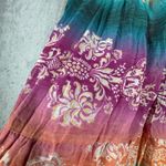 Geri C Skirt Rainbow Sequins Colorful Floral Midi Bohemian Peasant Gypsy XL Purple Photo 4