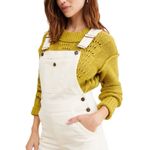 Faherty NWT Womens Walker Corduroy Organic Cotton Overalls Ivory Size Small Boho Photo 1