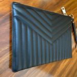 A New Day Black Faux Leather Wristlet Clutch New without Tags . 9x7” Photo 1