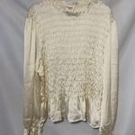 Hayden LOS ANGELES WO SIZE 1XL Cream RUCHED Smocked Blouse. SOFT FLOWY Photo 6
