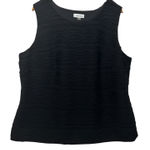 Calvin Klein Women 2X Black Sleeveless Textured Wave Dress Career Classic Layer Photo 0