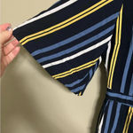 Abercrombie & Fitch  Romper Size XS Petite Shorts Striped Blue Yellow Jumper Photo 3