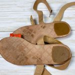 L.A.M.B. orange and taupe wrap around heel sandals Photo 6