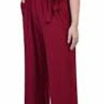 Ny Collection NY‎ Collection Womens Red Sleeveless Belted Jumpsuit Size Petite Extra Small Photo 0