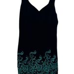 Vintage Zum Zum Velvet Mini Dress Size 9 Green Glitter Baroque Detail Size M Photo 6