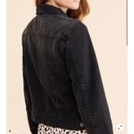 Free People  Rumors Black Denim Jacket Sz XS Photo 3