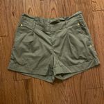 Loft  army green high rise paperbag cuffed hem shorts 0 Photo 2