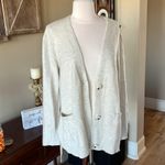 BB Dakota Sweater Roomy Oversized Cardigan Beige Tan Lightweight Colorblock S Photo 11