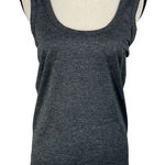 prAna Medium Zawn Fitted Tank Top Herringbone Scoop Neck Stretch Charcoal Marled Photo 0