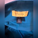 St. John  dress Pants Turquoise blue Sporty Trousers  straight dress pant 8 zip Photo 4