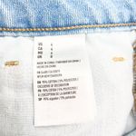 American Eagle Womens 4 Denim Mini Skirt Light Wash Distressed Hem Button Fly Photo 8