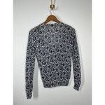 Madewell Blue Bud Floral Cardigan Sweater XS V-neck Thin Knit Photo 3