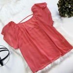 A'Gaci NWT Womens A’gaci Flowy Coral Top - Sz S Photo 0