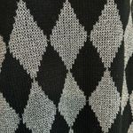 Silvercord Vintage 1990s Black Silver Diamond Pattern Turtleneck Sweater Large Photo 8